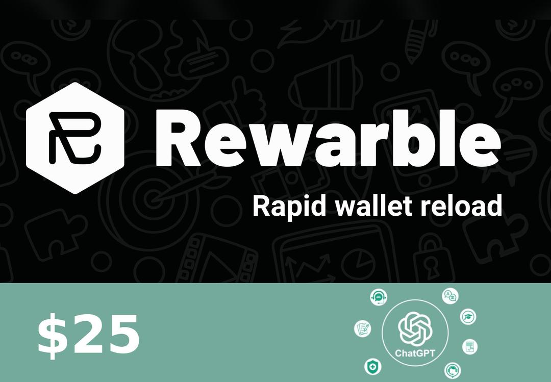 Rewarble ChatGPT $25 هدية بطاقة امريكي