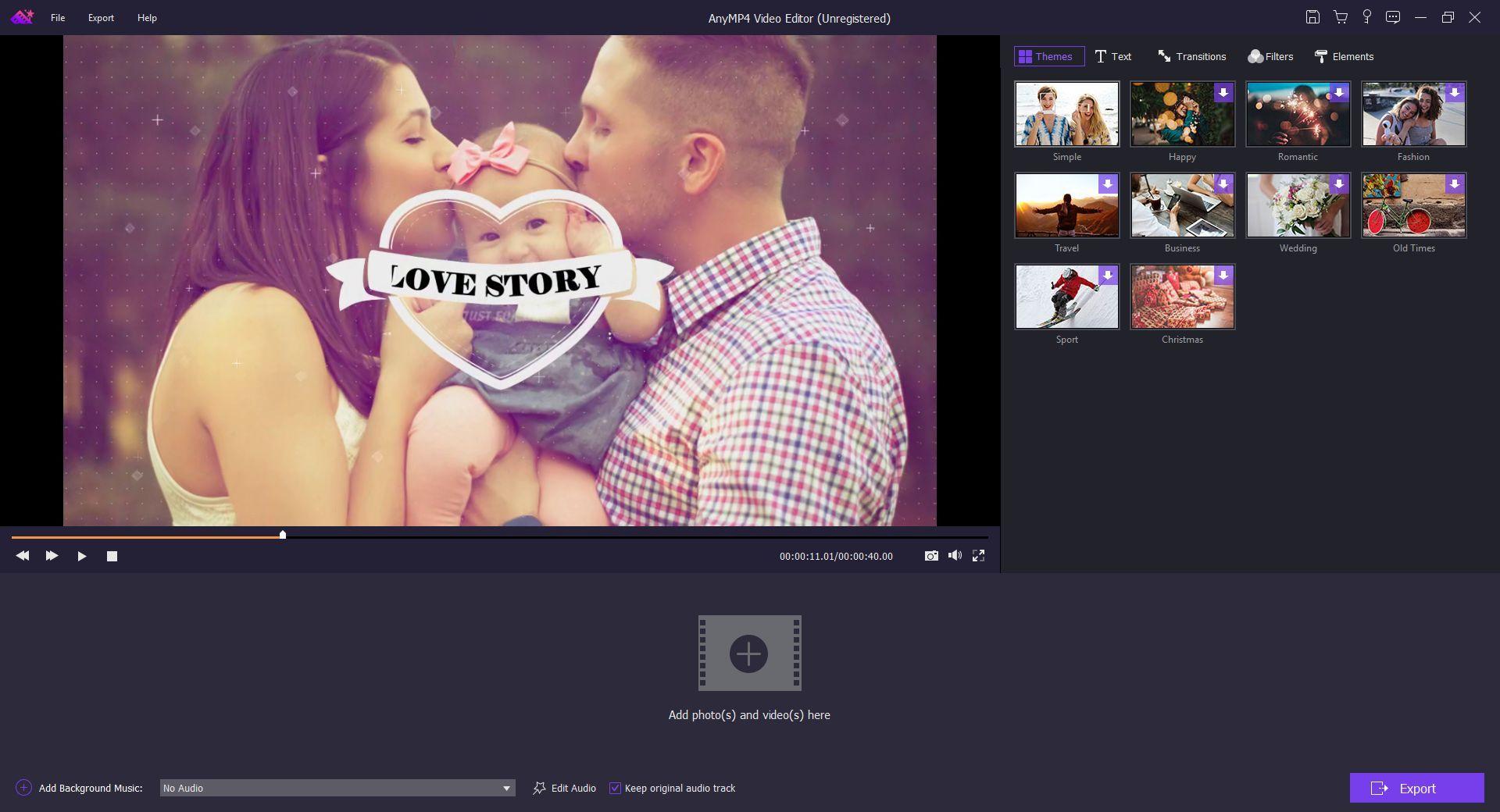 AnyMP4 Video Editor مفتاح (1 سنه / 1 بي سي)