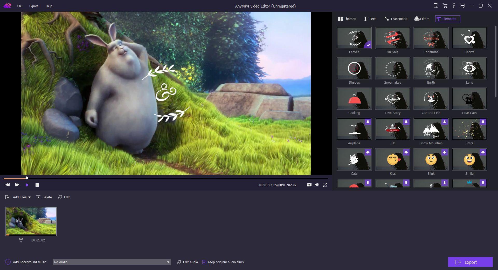 AnyMP4 Video Editor مفتاح (1 سنه / 1 بي سي)