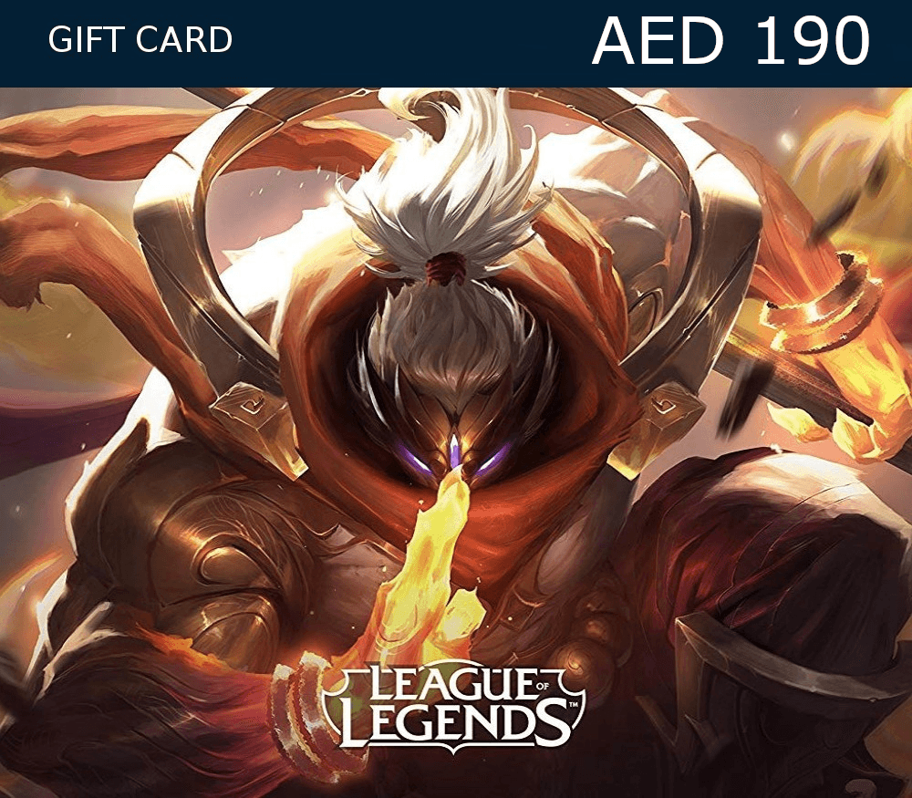 League Of Legends AED 190 Prepaid RP بطاقة AE