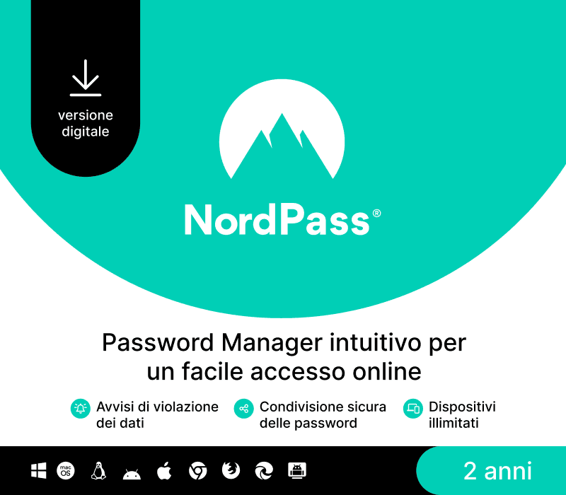 NordPass بريميوم IT مفتاح (2 سنوات / Unlimited اجهزة)