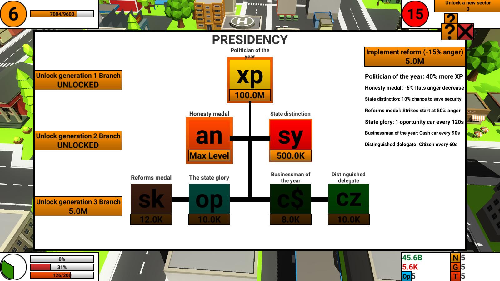 Corrupt - Political Simulator بي سي ايبك قيمز حساب