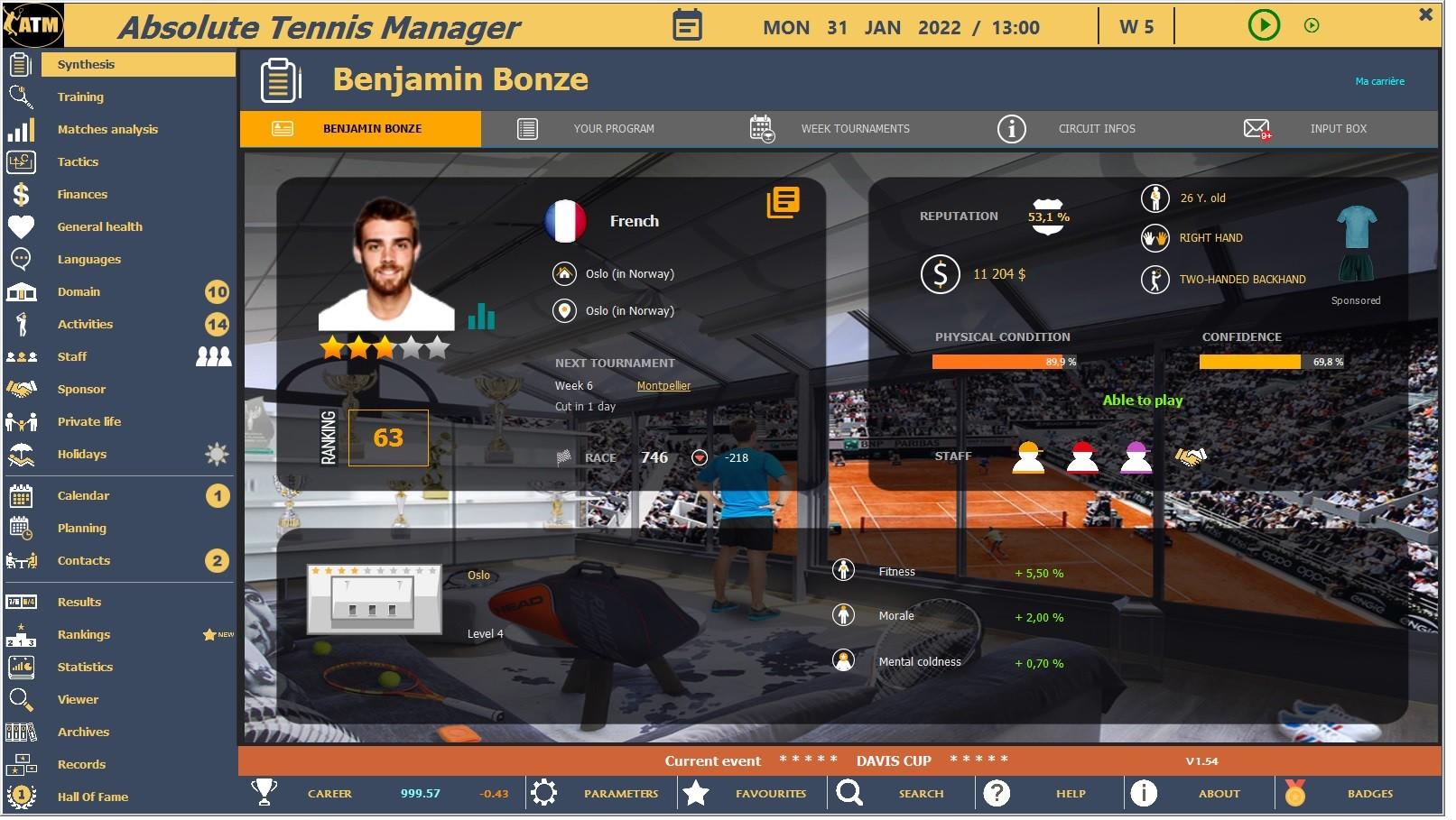 Absolute Tennis Manager ستيم كود رقمي