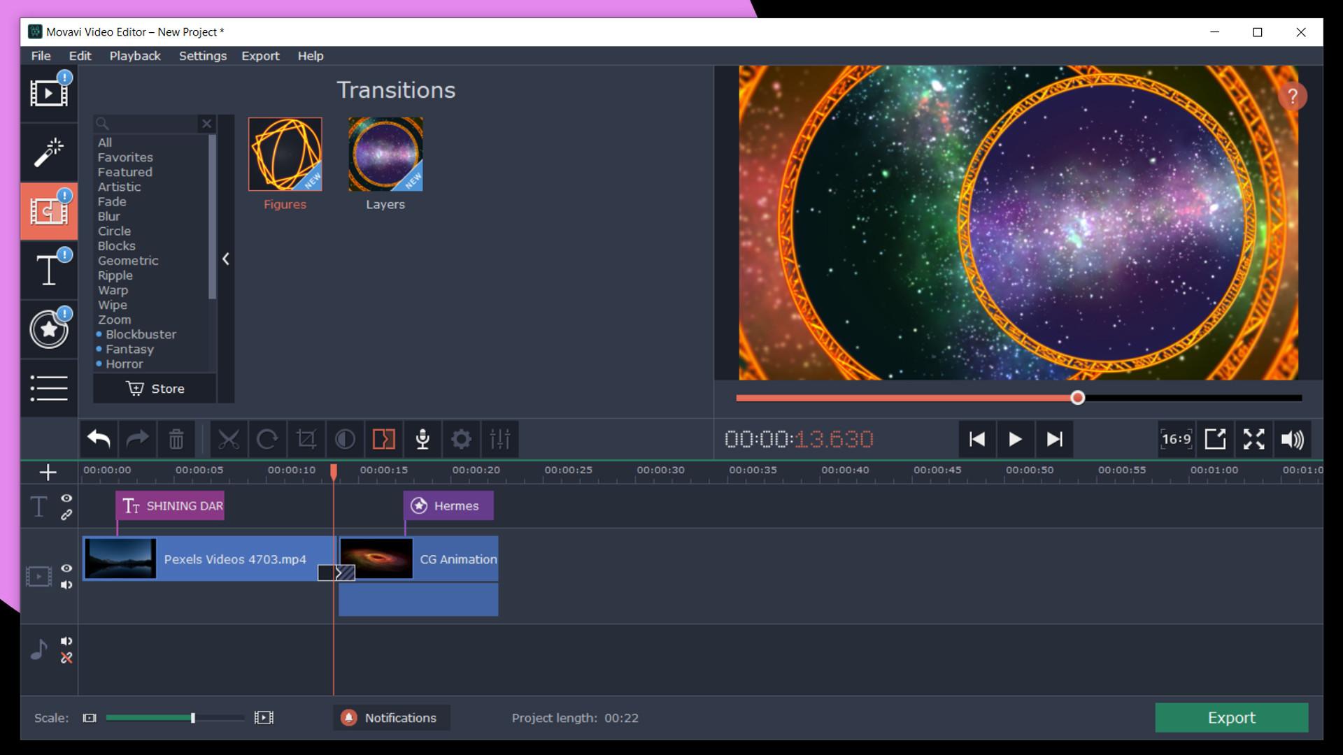 Movavi Video Editor بلس 2020 - Mystical Galaxy Pack DLC ستيم كود رقمي