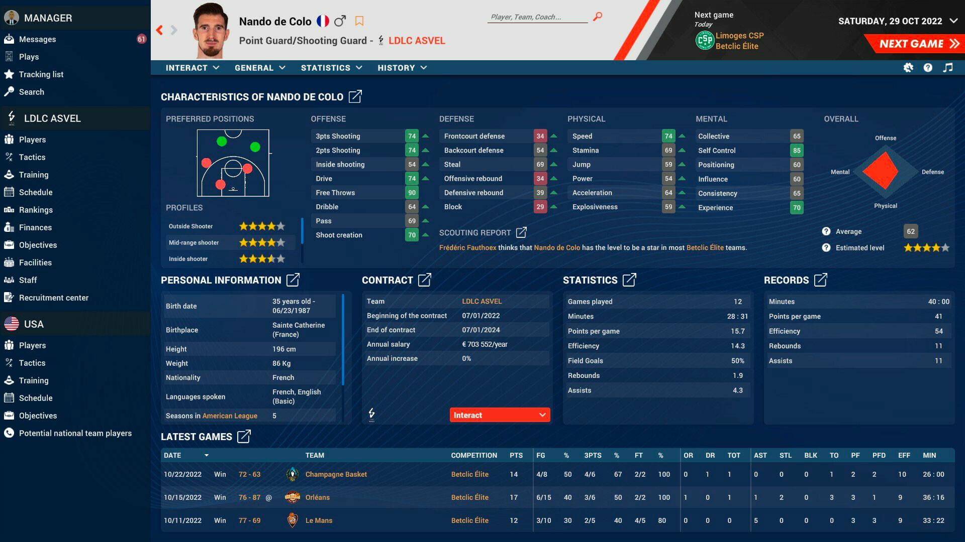 Pro Basketball Manager 2024 ايبك قيمز حساب