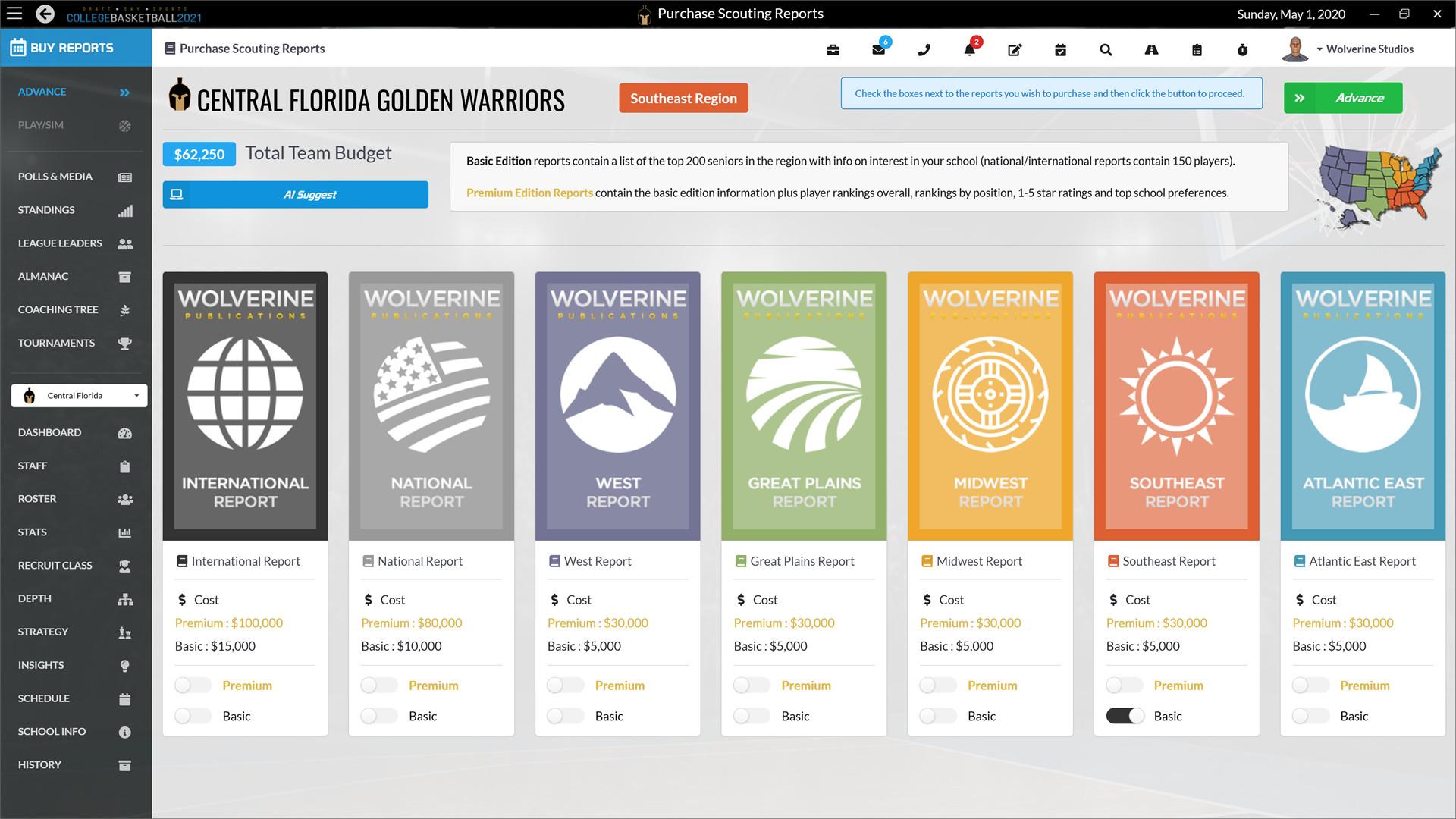 Draft Day Sports: College Basketball 2021 ستيم حساب