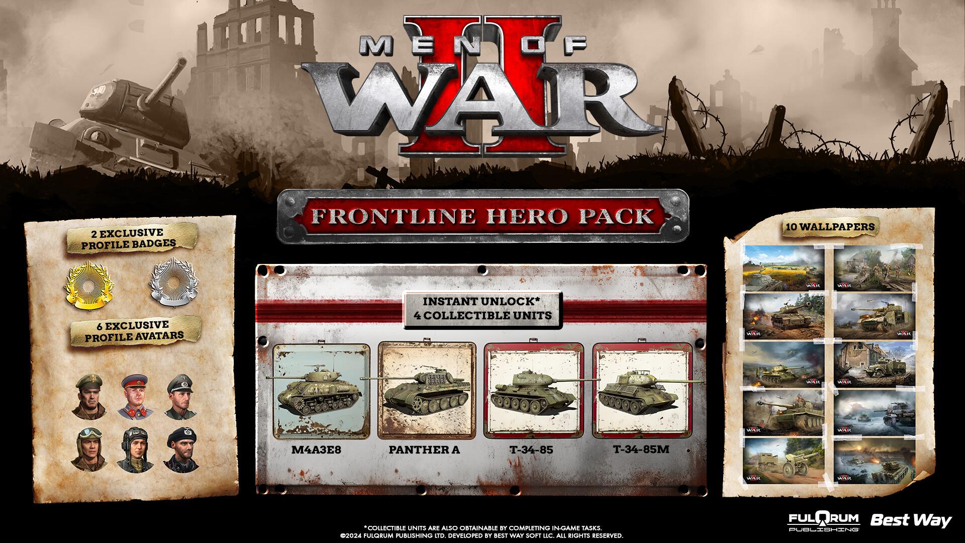 Men Of War II - Frontline Hero Pack DLC بي سي ستيم كود رقمي