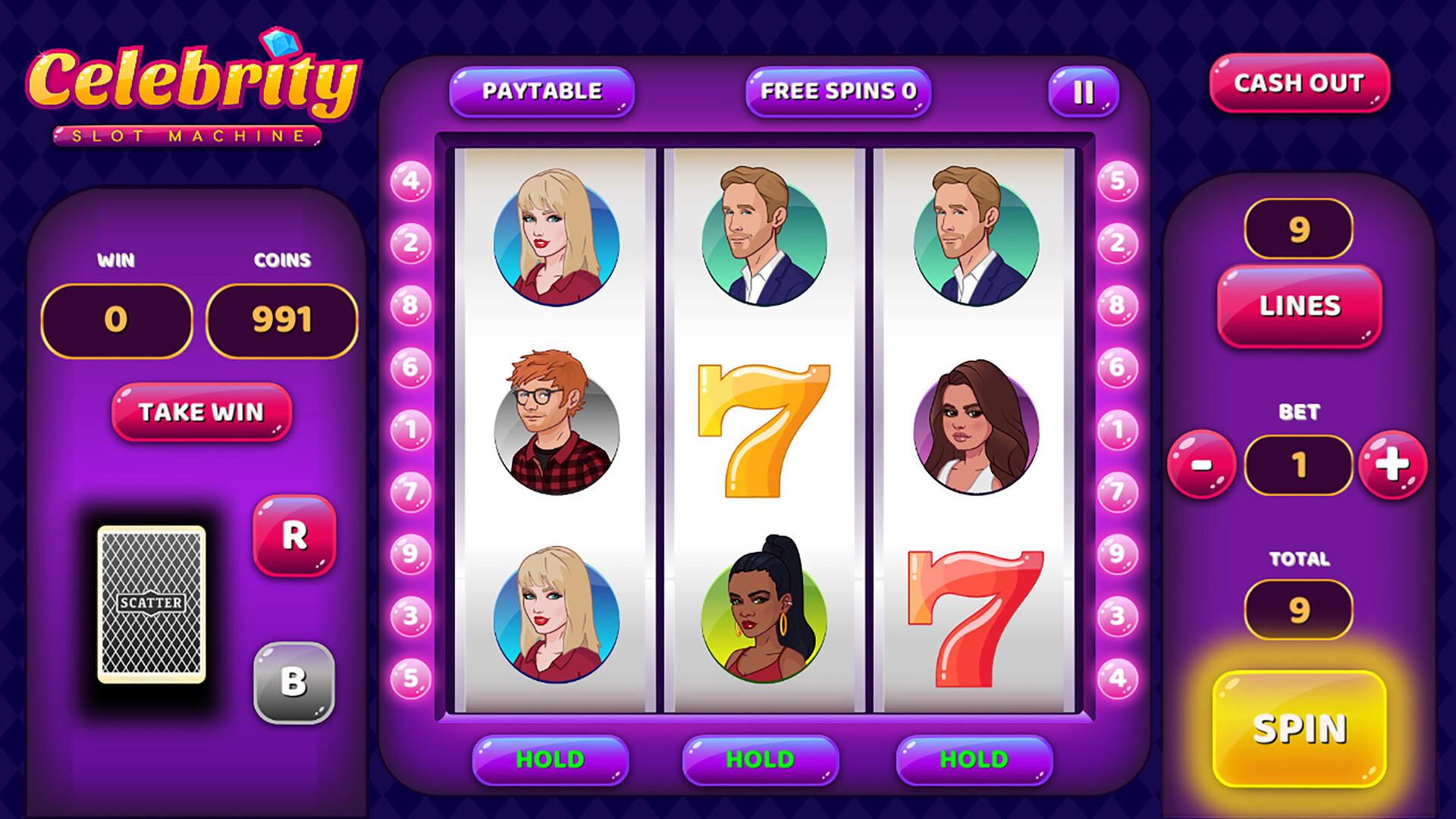 Celebrity Slot Machine بي سي ستيم كود رقمي