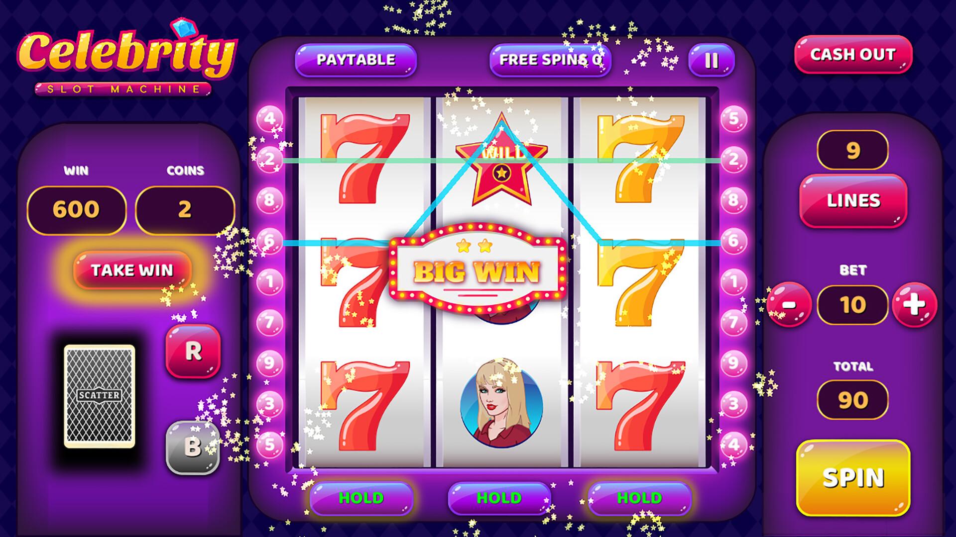 Celebrity Slot Machine بي سي ستيم كود رقمي