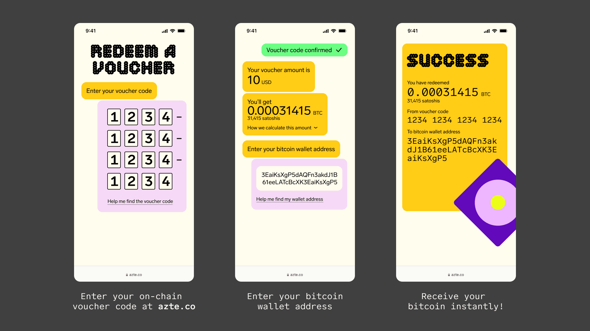 Azteco Bitcoin On-Chain €50 Voucher