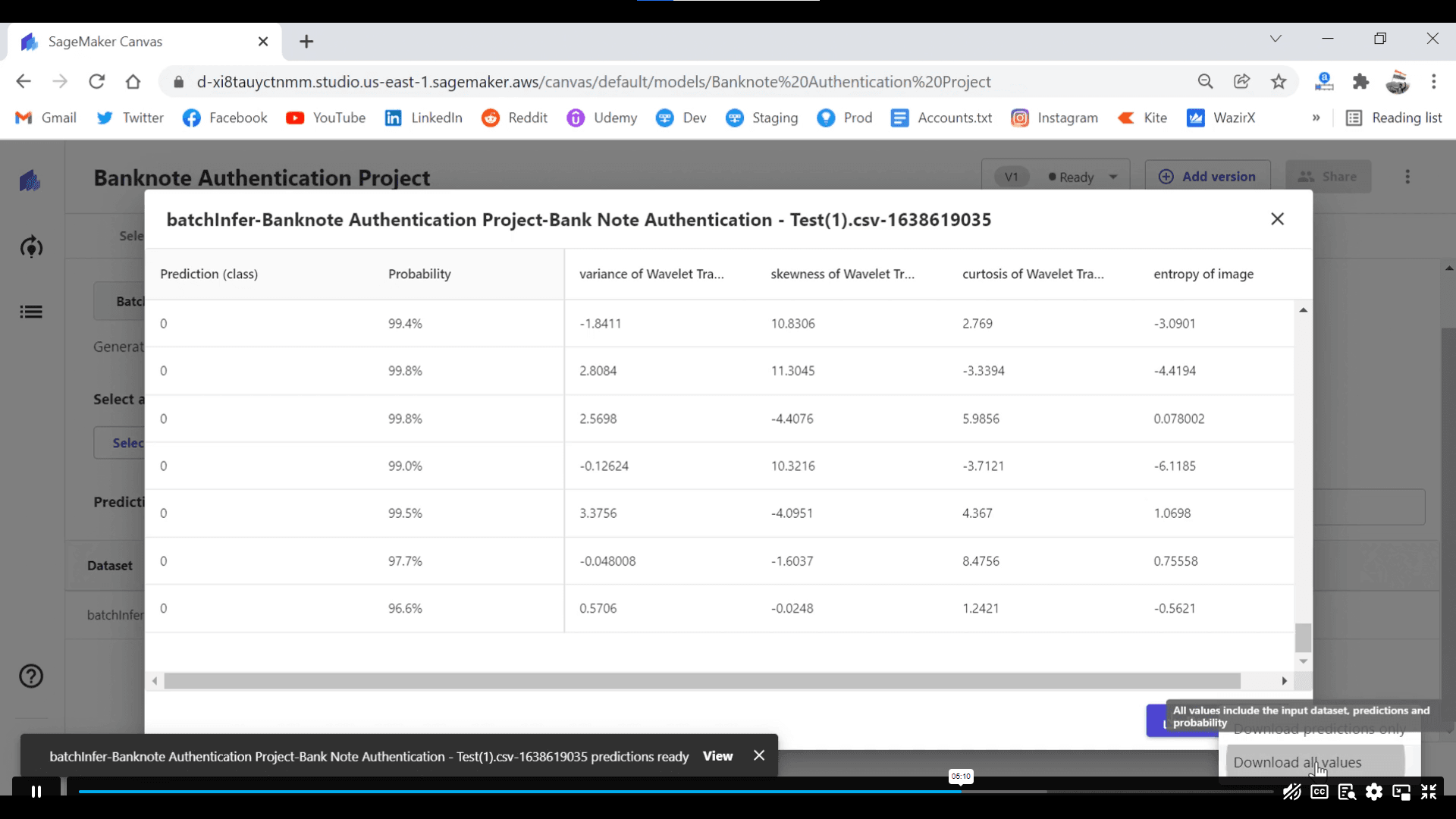 Machine Learning Model Using AWS SageMaker Canvas Alpha Academy كود