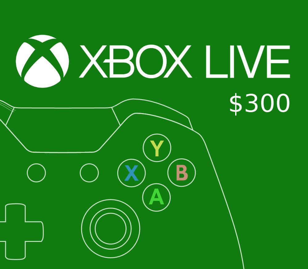 إكس بوكس Live $300 Prepaid بطاقة MX