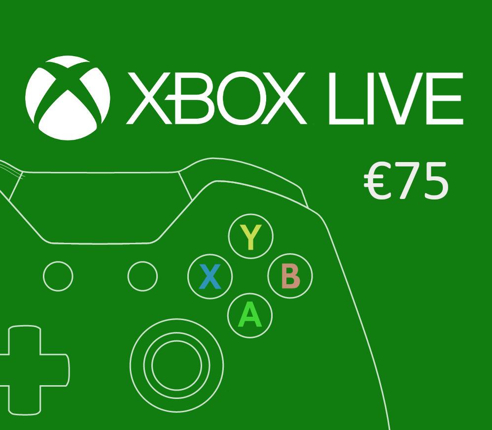 XBOX Live €75 Prepaid Card PT
